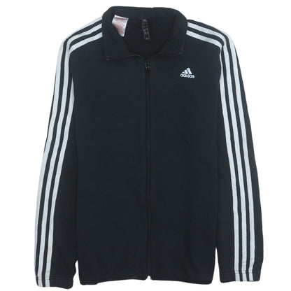 Additional front view of Adidas boys’ black 13-14 years track jacket full zip activewear