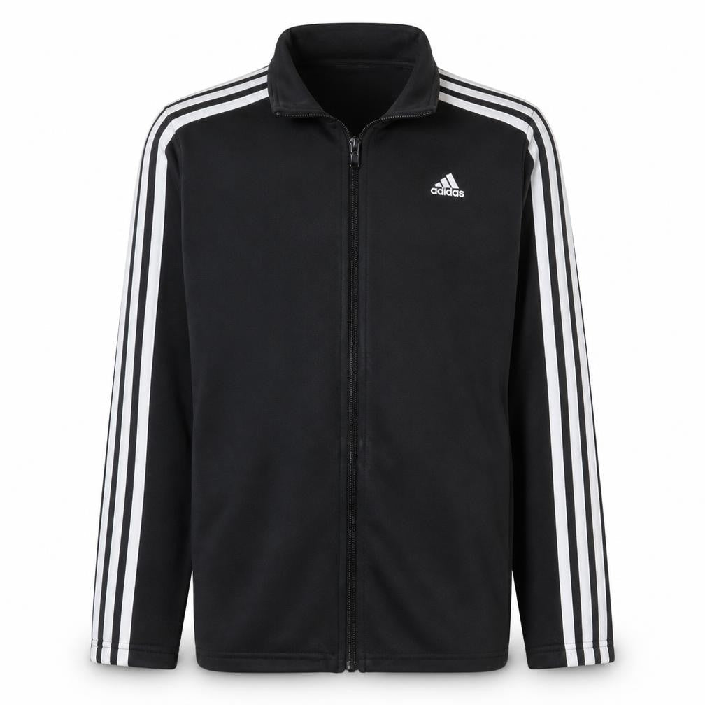 Adidas Boys Black 13-14 Years Track Jacket Full Zip Activewear
