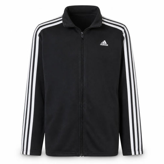 Adidas Boys Black 13-14 Years Track Jacket Full Zip Activewear
