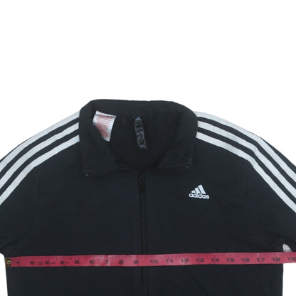 Back view of Adidas boys’ black 13-14 years track jacket full zip activewear
