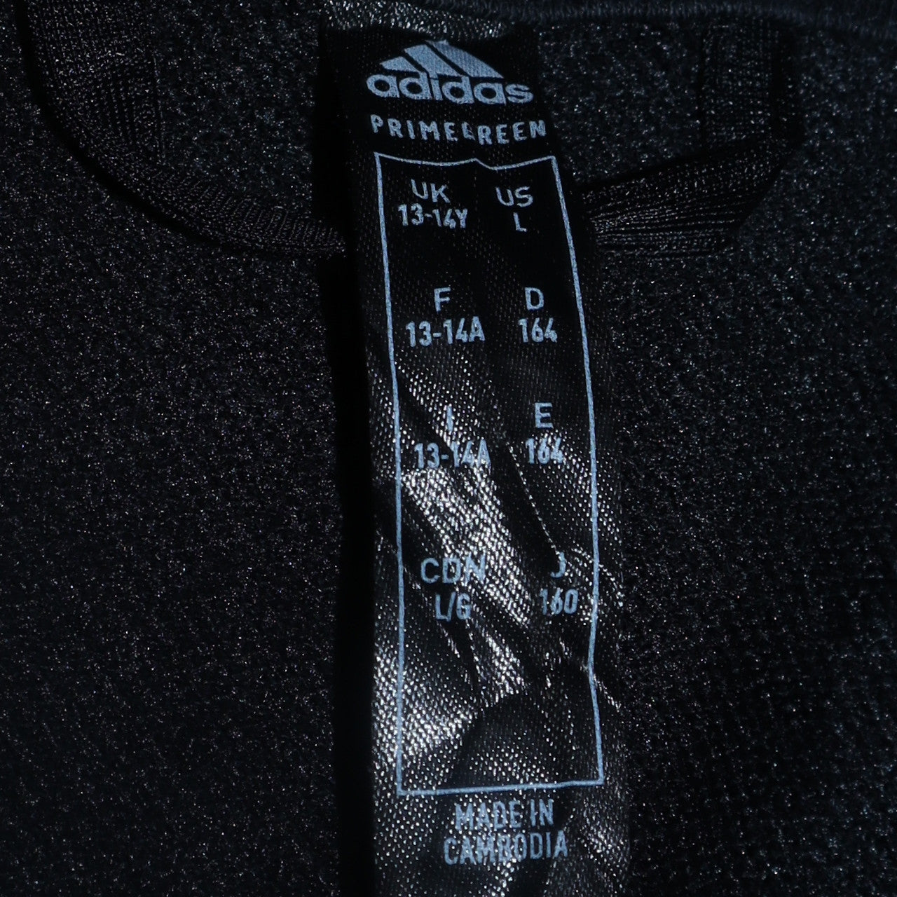 Adidas Boys Black 13-14 Years Track Jacket Full Zip Activewear