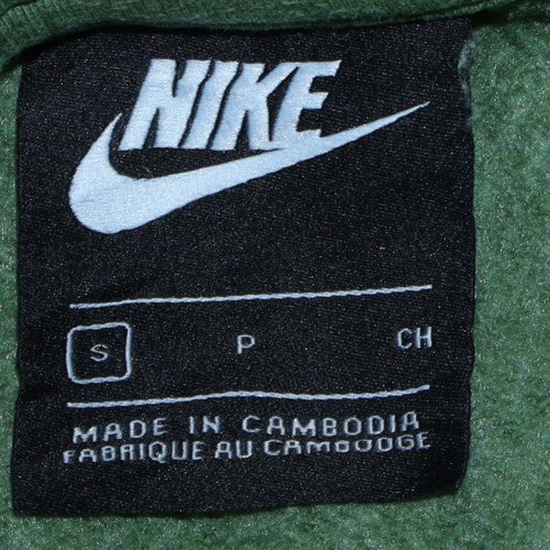 Nike Men's Green Pullover Hoodie Size S Fleece Regular Fit