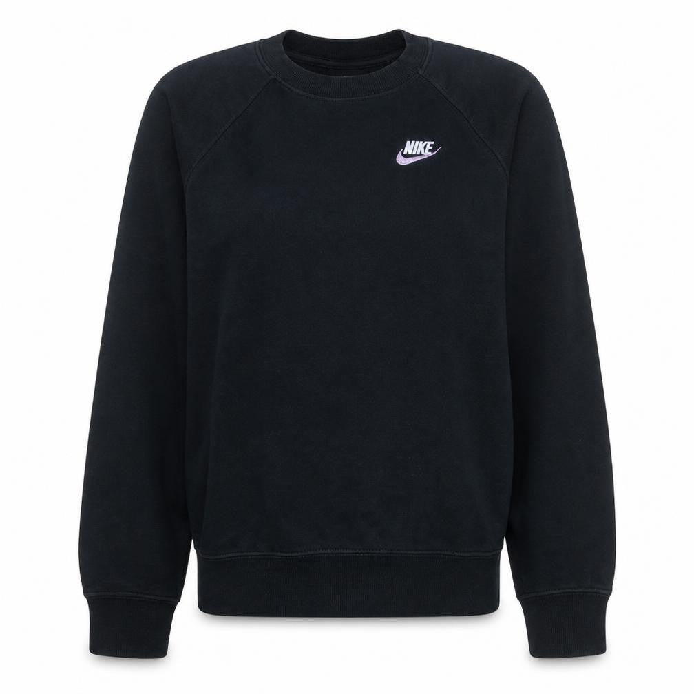 Nike Womens Black XS Pullover Sweatshirt Cotton Blend Crew Neck