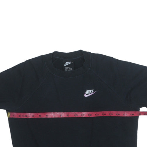 Nike Womens Black XS Pullover Sweatshirt Cotton Blend Crew Neck