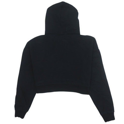 Napapijri Womens Black Cropped Pullover Hoodie Size M