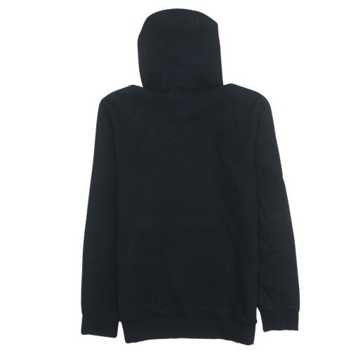 Adidas Boys Black Pullover Hoodie Size 13-14 Years Classic Logo Cotton Blend