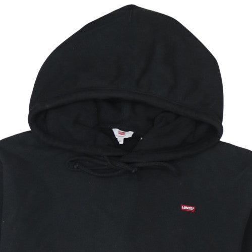 Levi's Womens Black XS Pullover Hoodie with Logo Tape Trim