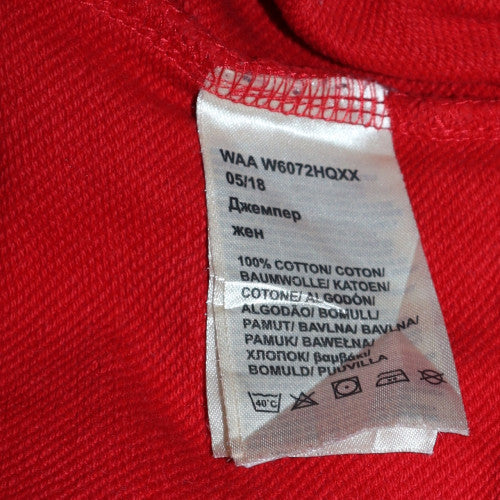 Wrangler Men's Red Logo Crew Neck Cotton Sweatshirt L