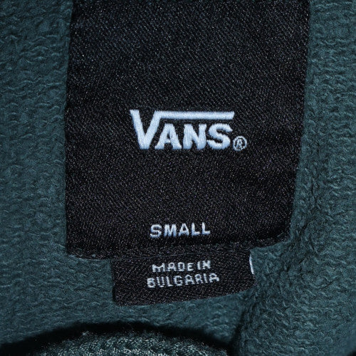 Vans Men's Green Pullover Hoodie Small Logo Off The Wall Skate Fleece