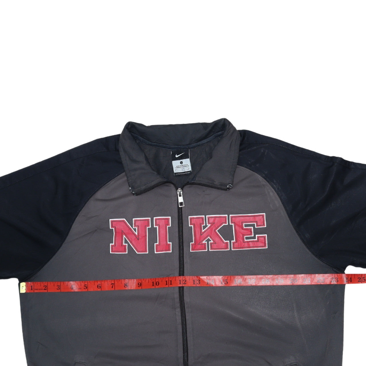 Nike Men's Grey Track Jacket L Full Zip Sports Activewear