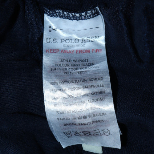 U.S. Polo Assn. Women’s Blue Cotton Wide-Leg Jogger Trousers Size 14