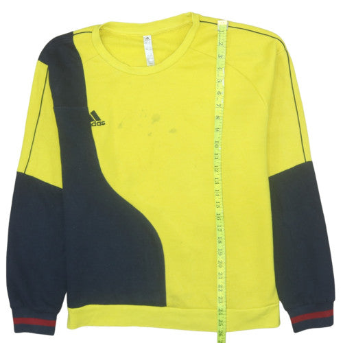 Adidas Men’s Yellow 2XL Pullover Crew Neck Fleece Sweatshirt