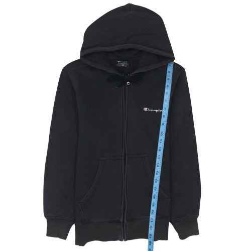 Champion Men’s Black Full Zip Hoodie Size S Fleece Lined Athletic