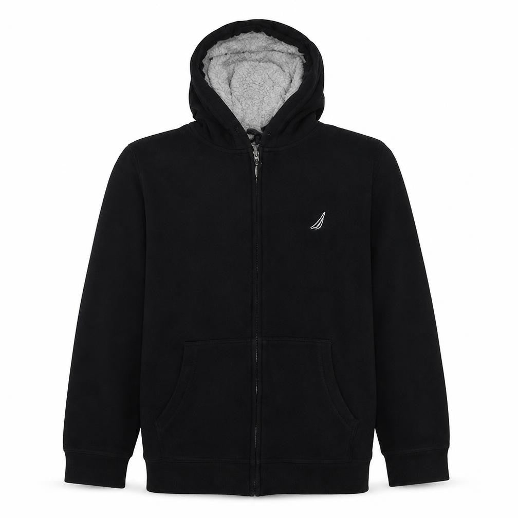 Nautica Men's Black XL Full Zip Fleece Hoodie