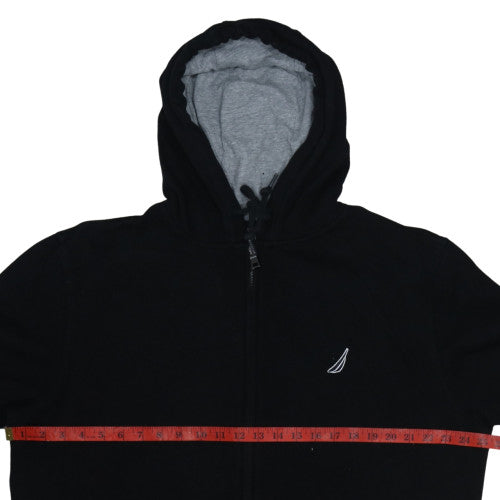 Nautica Men's Black XL Full Zip Fleece Hoodie
