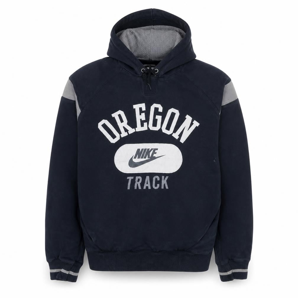 Nike Mens Navy Blue Oregon Track Pullover Hoodie Size S