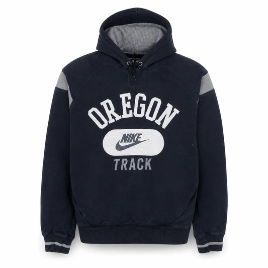 Nike Mens Navy Blue Oregon Track Pullover Hoodie Size S