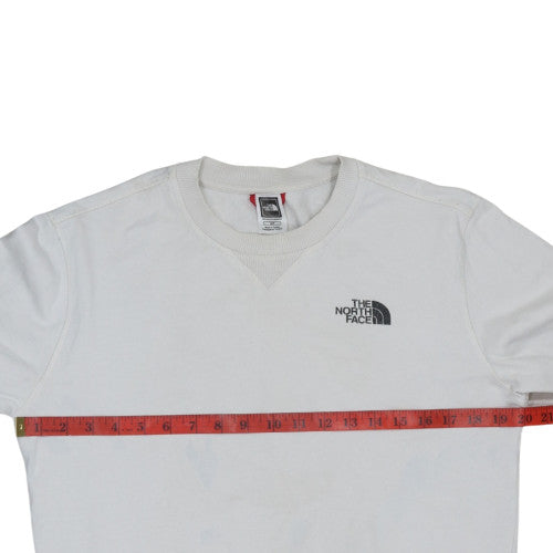 The North Face Mens White Small Crew Neck Pullover Sweatshirt