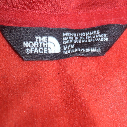 The North Face Mens Red 1/4 Zip Fleece Sweatshirt M Regular