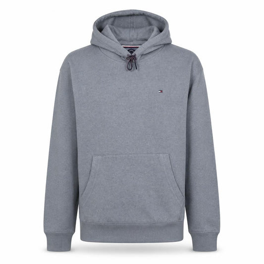 Tommy Hilfiger Men's Grey Pullover Hoodie L Cotton Blend