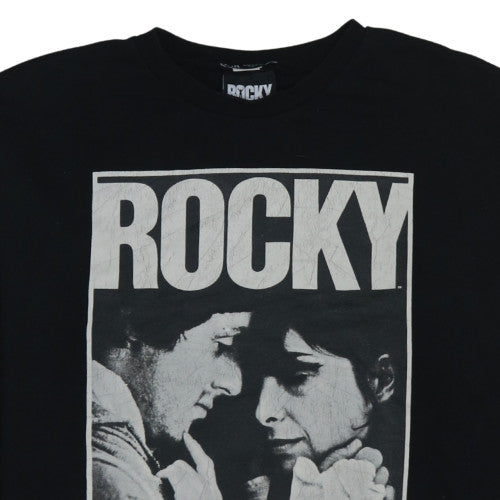 Rocky Black Graphic Print Sweatshirt Women M Pullover Crew Neck