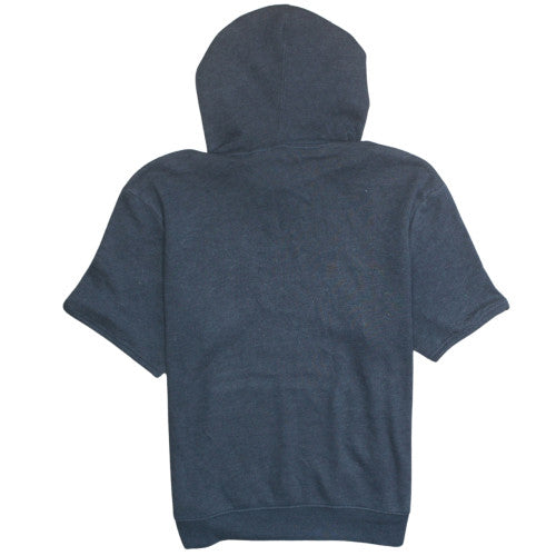 GAP Mens Grey Short Sleeve Pullover Hoodie L Fleece Logo