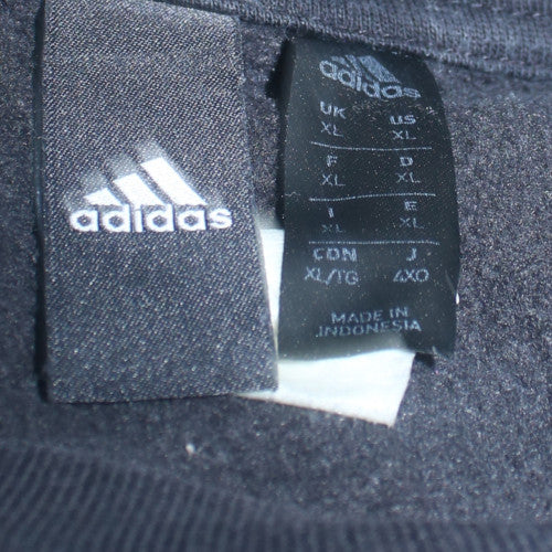 Adidas Mens Black XL Pullover Sweatshirt Crew Neck Classic Style