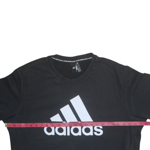 Adidas Mens Black XL Pullover Crew Neck Logo Sweatshirt