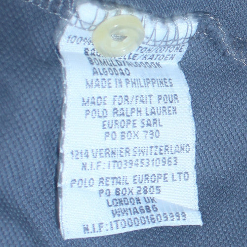 Polo Ralph Lauren Men's Blue Cotton Short Sleeve Polo Shirt Size M