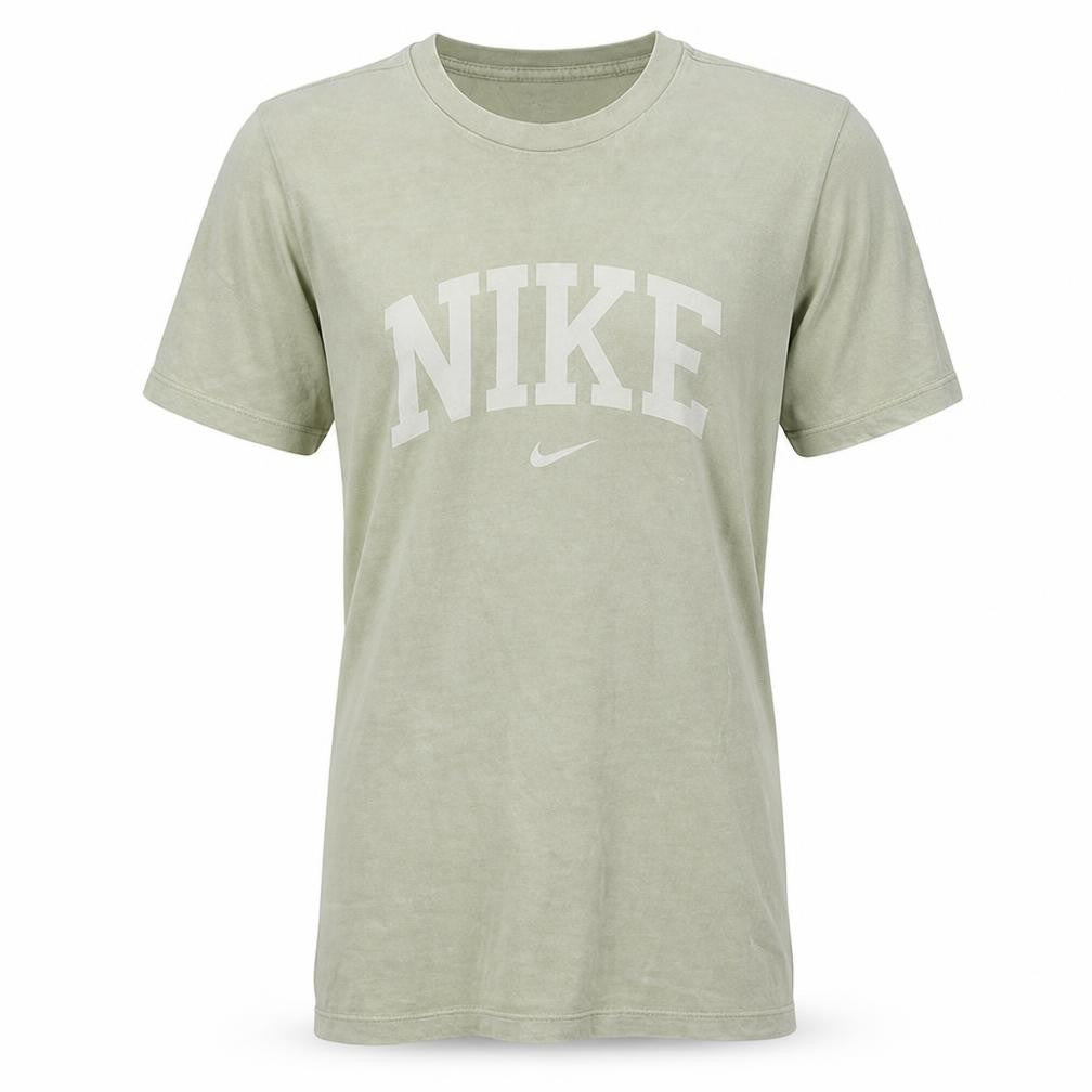 Nike Men's Beige Graphic Print Crew Neck Cotton T-Shirt XS