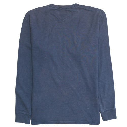Tommy Jeans Men's Blue Sweatshirt S Regular Fit Cotton Logo Crew Neck