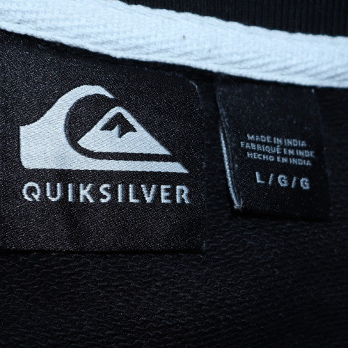 Quiksilver Men’s Black Crew Neck Pullover Sweatshirt Size L