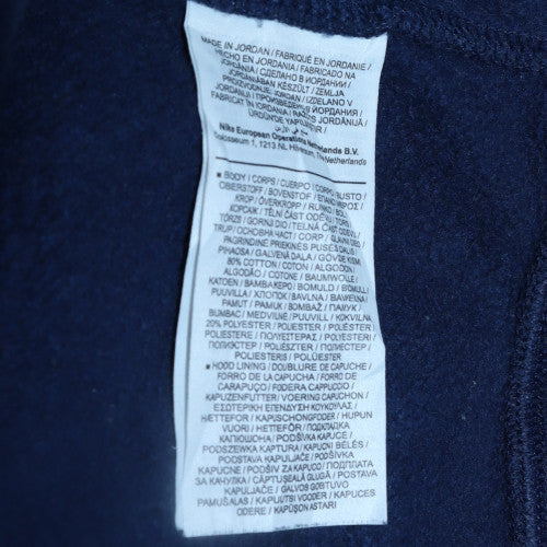 Nike Men's Blue Full Zip Fleece Hoodie Size M