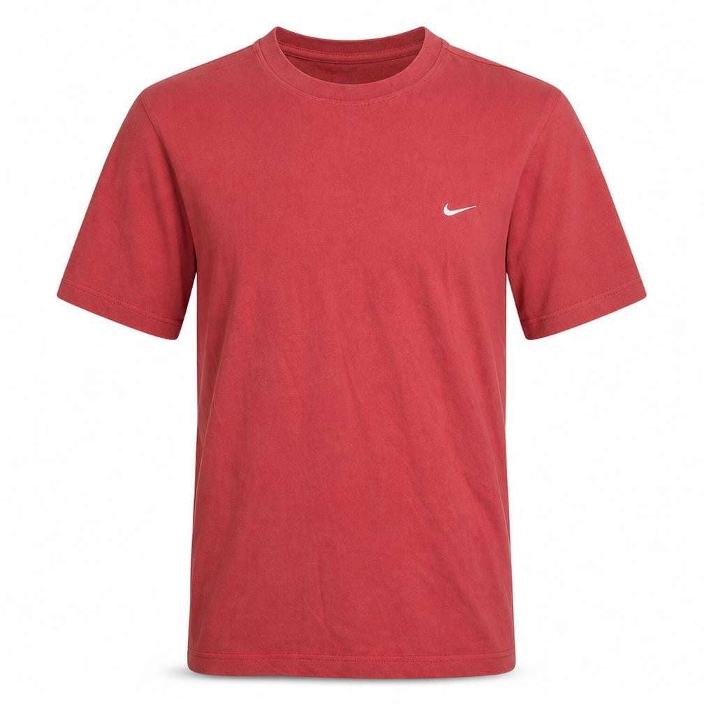 Nike Men's Red Crew Neck Short Sleeve Cotton T-Shirt Size S