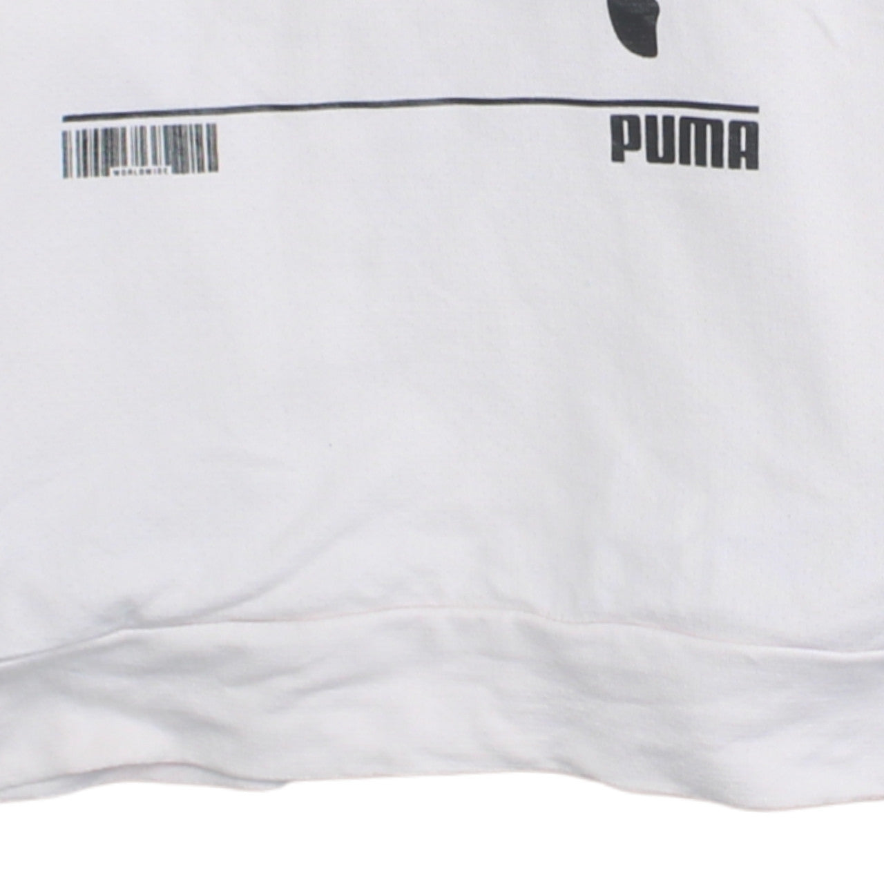 Puma Women’s White Hooded Pullover Sweatshirt M Casual Graphic Print
