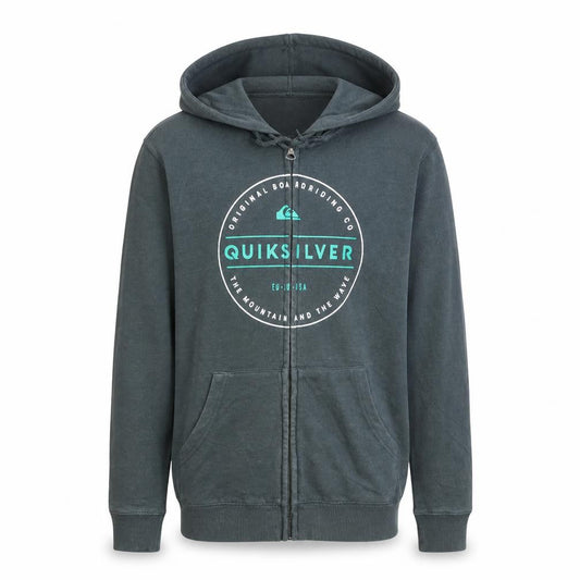 Quiksilver Men’s Green Full Zip Hoodie Size S Regular Fit
