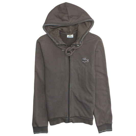 Lacoste Men's Brown Full Zip Hoodie Size M Classic Style