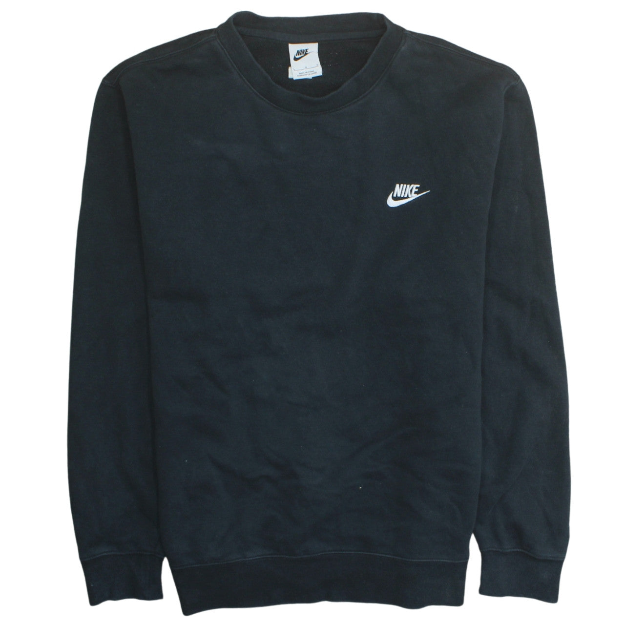 Nike Women’s Black Large Crew Neck Pullover Sweatshirt Classic Logo
