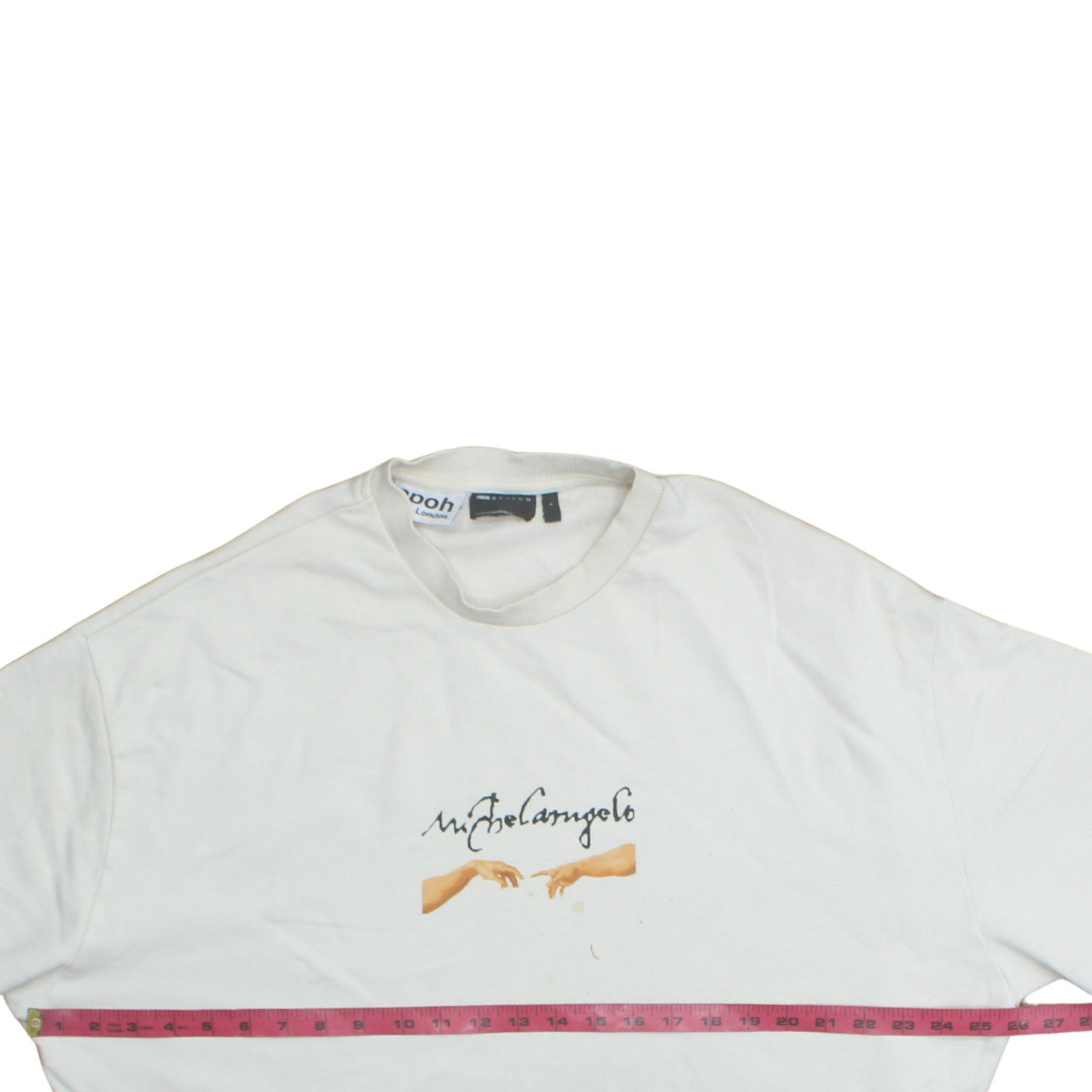 ASOS Men’s White Michelangelo Art Print Pullover Sweatshirt L