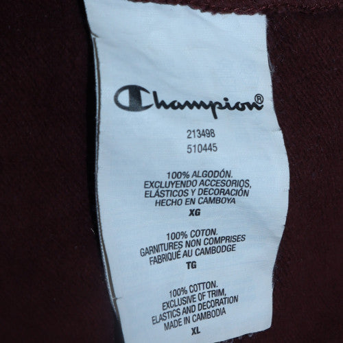 Champion Men's Brown XL Pullover Hoodie Embroidered Logo