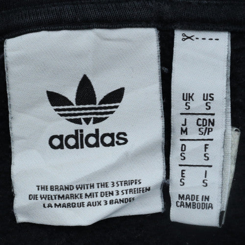 Adidas Men's Grey Pullover Hoodie Small Logo Fleece Sweatshirt