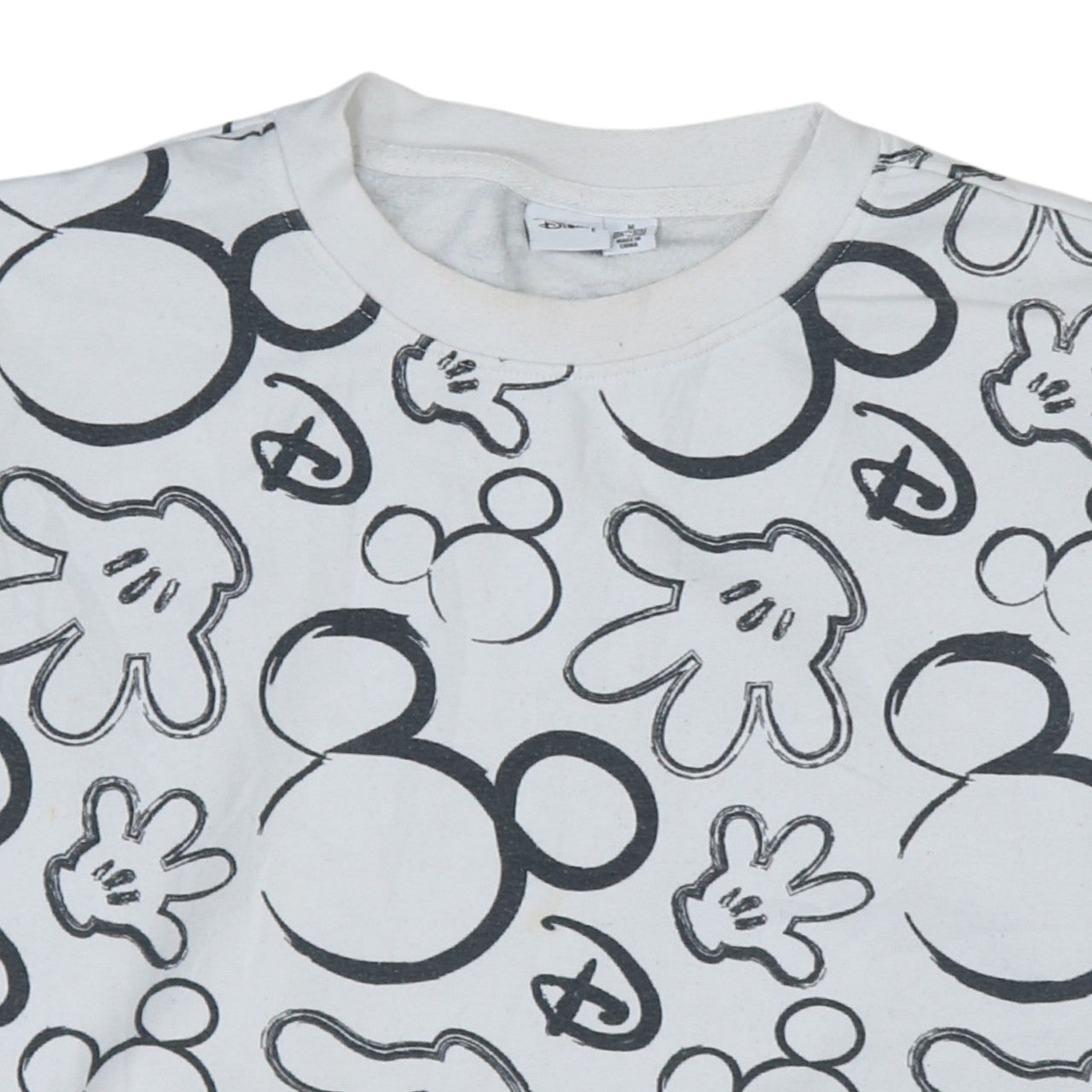 Disney Primark Women White Mickey Print Pullover Sweatshirt UK 12/14