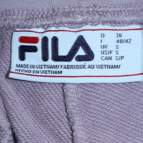 FILA Womens Pink Jogger Trousers Size S Regular Fit Fleece Activewear