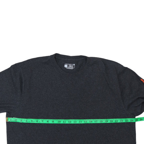 Carhartt Men's Black Loose Fit Logo Long Sleeve Pullover Sweatshirt L