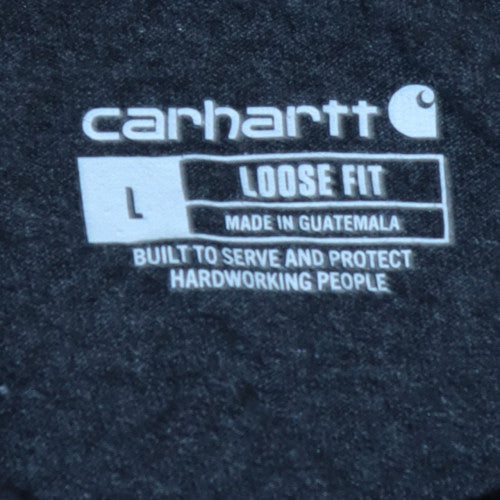 Carhartt Men's Black Loose Fit Logo Long Sleeve Pullover Sweatshirt L