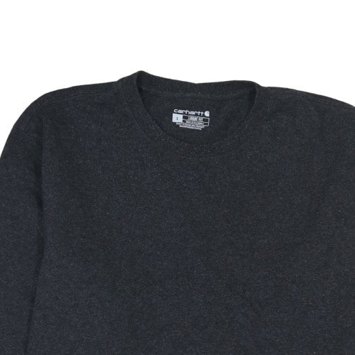 Carhartt Men's Black Loose Fit Logo Long Sleeve Pullover Sweatshirt L