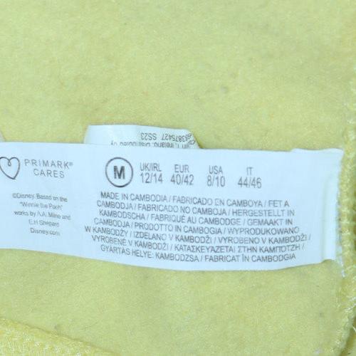 Disney Primark Womens Yellow Winnie the Pooh Pullover Sweatshirt Size M 12/14