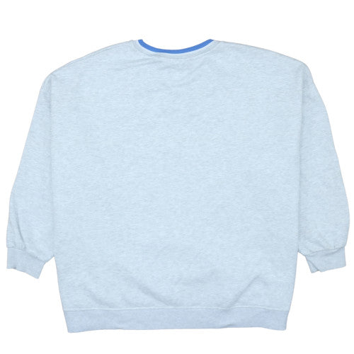 Disney Women’s Grey Stitch Sweatshirt V-Neck Pullover Size M