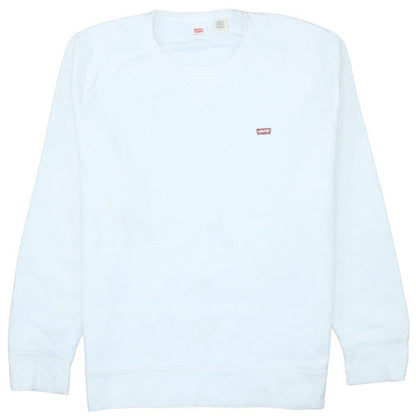 Levi's Men's White Crew Neck Pullover Sweatshirt Size L
