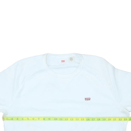Levi's Men's White Crew Neck Pullover Sweatshirt Size L